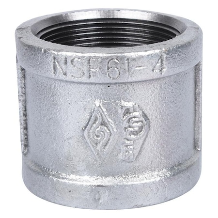 Exclusively Orgill Pipe Coupling, 2 In, Threaded, Malleable Steel, SCH 40 Schedule, 300 Psi Pressure